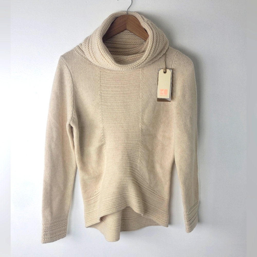 Boss Orange by Hugo Boss Idonna Womens Roll Neck Knit Sweater NWT Large Beige